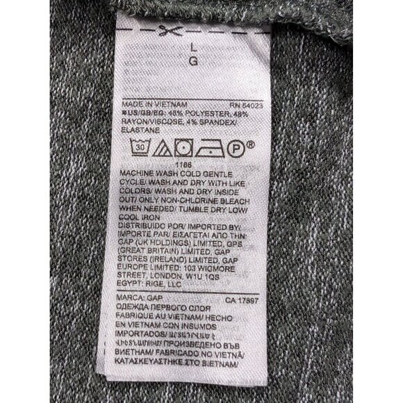 Gap Sweater Softspun Cowl-Neck Brushed Soft Baby Tweed Turtleneck Green Womens L - Picture 6 of 10